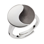Yin-Yang - Ring - teilgeschwärzt
