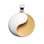 Yin-Yang - Anhänger - teilvergoldet